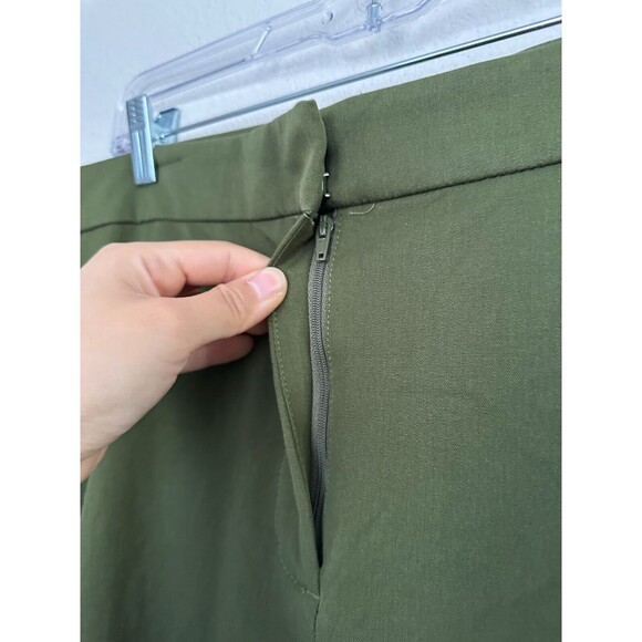 J.Crew Kate Straight Leg Bi-Stretch Cotton Trousers Laurel Green Women's 22 NEW - Picture 3 of 8